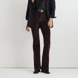 Madewell Dark Brown Corduroy Flare Vintage Retro Women's Pants Jeans Trousers